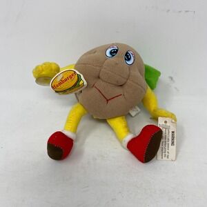 HTF‎ vintage 1988 Hamburger  Stuffed Plush By Well Made Toy Co W Tags